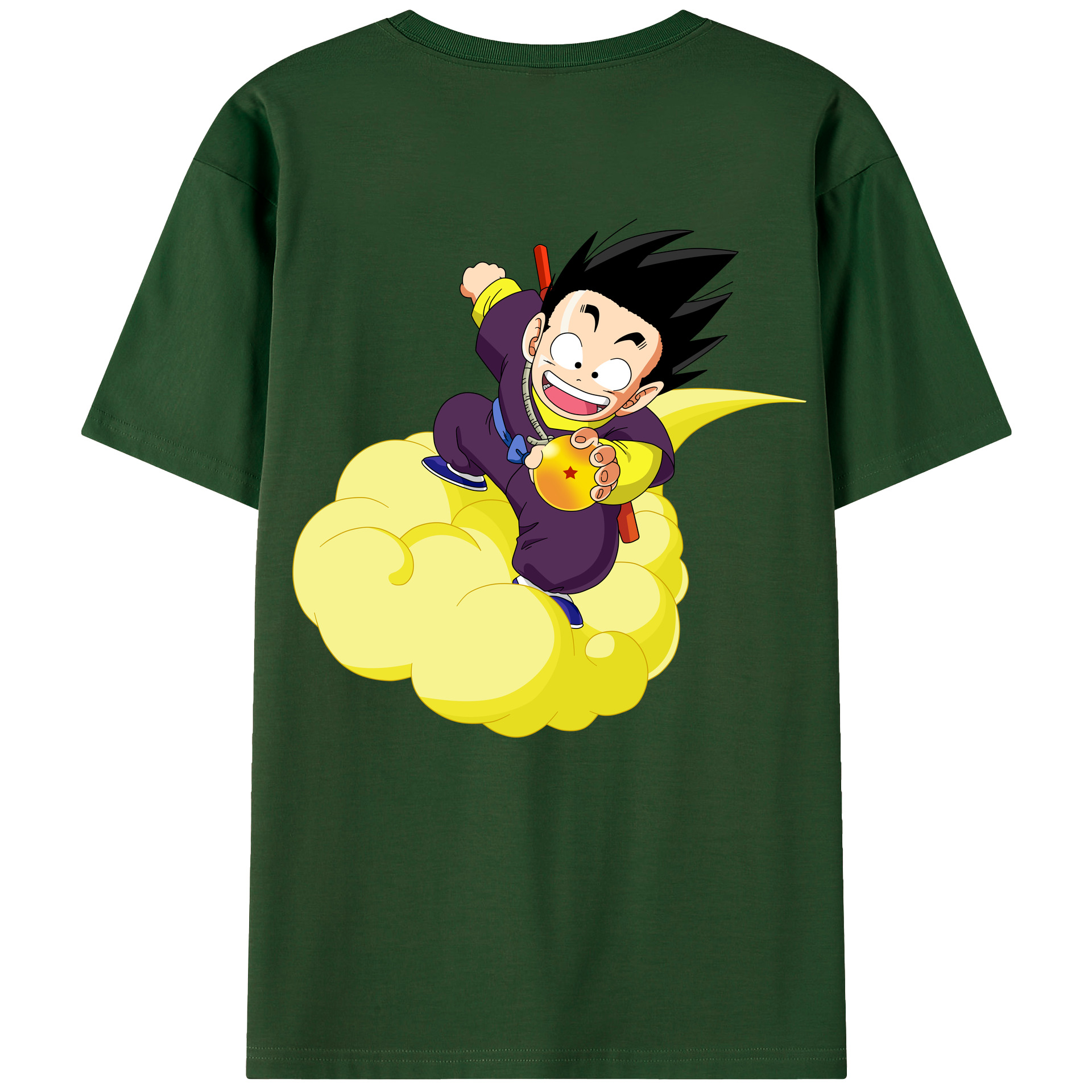 （画像用） ドラゴンボール 孫悟空（そん ごくう）Son Goku カカロット DRAGON BALL Kakarotto 綿100％半袖Tシャツ（背面プリント）